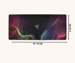 SPIN CART Long Gaming Mouse Pad, Large Big Desk Table Mat with Non- Slip Rubber Base Mousepad for Keyboard Laptop PC (Pink Razor) - Image 4