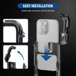 NEEWER 16 Pro Cage, Quick Release Video Rig Phone Stabilizer Compatible with iPhone 16 Pro with 67mm Filter Adapter, 17mm Lens Backplate, T Mount Lens Adapter Compatible with Moment, PA073 - Image 3