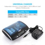 Tenergy Smart Battery Charger for NIMH/NICD AA/AAA/C/D/9V Batteries, LCD Universal Rechargeable Battery Charger with Automatic Charge/Discharge Function & 5V USB Port for Digital Devices - Image 3