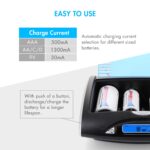 Tenergy Smart Battery Charger for NIMH/NICD AA/AAA/C/D/9V Batteries, LCD Universal Rechargeable Battery Charger with Automatic Charge/Discharge Function & 5V USB Port for Digital Devices - Image 4