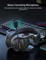 Senzer Sg500 Surround Sound Pro Gaming Headset With Noise Cancelling Microphone - Detachable Memory Foam Ear Pads - Portable Foldable Headphones For Pc, Ps4, Xbox One, Switch - Over Ear, Black - Image 5