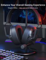Senzer Sg500 Surround Sound Pro Gaming Headset With Noise Cancelling Microphone - Detachable Memory Foam Ear Pads - Portable Foldable Headphones For Pc, Ps4, Xbox One, Switch - Over Ear, Black - Image 6