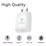 Umake 25W USB-C PD Fast Adapter | Type-C Super Fast Charging | Compatible with Samsung Galaxy S25/S24/S23, A55/A54, M55/M35, F54 (BIS Certified) - Image 3