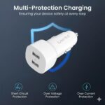 Uniteq Spark 65W Dual USB Fast Car Charger, High-Speed Charging for Smartphones - Image 4