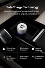 Uniteq Spark 65W Dual USB Fast Car Charger, High-Speed Charging for Smartphones - Image 6