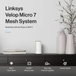 Linksys Velop Micro 7 Mesh System | Dual-Band with BE5000 Speed | Whole Home Coverage up to 200 m2 per Node | 2.5 Gbps Ethernet | 1.8X Faster WiFi Than WiFi 6 | 3-Pack - Image 3