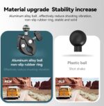 TELESIN Camera Clamp Handlebar Bike Mount 360° Double Ballhead Magic Arm with 1/4"-20 Thread for Motorcycle Monitor Canon Nikon DSLR/Gopro/LED Lights/Ronin-M/Ronin MX/Freefly (Clamp), Black - Image 5