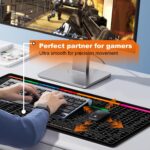 Keyboard Shortcut Mouse Pad, Office/Excel/Word/PPT Shortcuts Cheat Sheet Mat, Quick Key Super Large Anti-Slip Keyboard Pad wit Clear Shortcut Key Patterns(31.5 * 11.8in) - Image 3