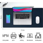 Desk Pad,Non Slip and Heat Resistant Mouse Pads,Easy Clean PU Leather Mat,Dual Sided Blotter,Desktop Protector Covers for Home Office Keyboard Laptop Computer and Writing (Dark Blue) - Image 4