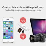 FKU Set of 2 3 in 1 with Lightning + USB + Mobile Flash Drive Card Reader (White) - Image 3