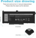RJ40G Laptop Battery for Dell Latitude 14 5420 Latitude 15 5520 Precision 15 3560 Mobile Workstation P137G P104F P137G001 P104F001 P104F002 075X16 01K2CF WW Y9Y9DX 0WK3F1 0M3KCN Notebook - Image 5