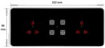 Smart Switch Board (WiFi + Remote) (Black) (6M Size) : 4 Switch + 2 Socket | 3 Yr Warranty | Works with SmartLife App, Alexa, Google, Siri | Glass Touch - Image 5