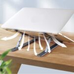 Foldable Aluminum Laptop Stand Adjustable Laptop Holder for Desk Portable Notebook Stand Compatible with Laptop Tablet Cooling Stand.(Multicolor |Pack of 1) - Image 4