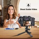 Zeadio Metal Mini Tripod + Ball Head Mount, with 1/4 Inch Screw Desktop Tabletop Stand Tripod for Smooth 4, Osmo Mobile, Vimble 2, Gimbal Handle Grip Stabilizer and All Cameras - Image 3