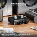 Fosi Audio Box X3 5654W Tube Phono Preamp Turntable Preamplifier for MM Phonograph Bluetooth 5.0 Mini Stereo Hi-Fi Pre-Amplifier for Home Audio Record Player Sound System - Image 5