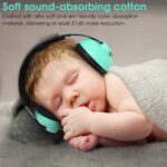 SNOWIE SOFT® Ear Muffs for Kids Baby Hearing Protection Earmuffs for Baby Sleep Flight Travel, Baby Ear Protection Noise Canceling Headphones for Baby Toddler Kids 0-3 Years (Green) - Image 4