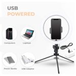 LED Ring Light 10'' Inch, Selfie Circle Light, Phone Holder, USB Powered, 3 Light Modes (Ring Light 10'' Inch) - Image 6