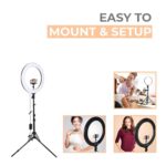 LED Ring Light 10'' Inch, Selfie Circle Light, Phone Holder, USB Powered, 3 Light Modes (Ring Light 10'' Inch) - Image 7