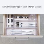 14 PCS Clear Plastic Drawer Organizer Tray for Makeup, Kitchen Utensils, Jewelries and Gadgets - Image 4
