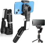 360° Smart Shooting Gimbal with Face & Object Tracking,Auto-Rotation Tripod Stand, Rechargeable Battery & Glowing Lights, Ideal for Vlogging, Live Streaming & Video Calls (KM01) - Image 4