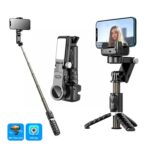 360° Smart Shooting Gimbal with Face & Object Tracking,Auto-Rotation Tripod Stand, Rechargeable Battery & Glowing Lights, Ideal for Vlogging, Live Streaming & Video Calls (KM01) - Image 5