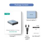 MT-VIKI 1000Mbps High Speed 1 to 3 Ethernet Splitter Adapter Dual RJ45 Gigabit Splitter Adapter for Cat5/5e/6/7/8 Cable [3 Devices Simultaneously Networked] - Image 7