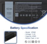 JPFMR Laptop Battery Compatible for Dell Chromebook 3400 3100 2-in-1 5488 5493 5593 Series 0JPFMR 7T0D3 07T0D3 RDNP5 DN33X 7MTOR 7MT0R 16DPH - Image 3