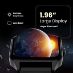 HAMMER Stroke 1.96" Calling Smart Watch with Strong Metallic Body, in Built Games, 100+ Sports Modes, Customized Watchfaces (Black) - Image 3