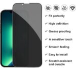 Amazon Basics Privacy Tempered Glass Screen Protector for iPhone 15 (6.1 inches) | Edge to Edge Coverage | Easy Installation Kit | Anti-Spy - Image 3