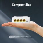 Gigabit PoE Passthrough Switch, 1 PoE in 3 PoE Out Extender, IEEE802.3af/at, 10/100/1000Mbps Ethernet, Din Rail and Wall Mount - Image 7