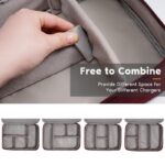 Yellow Weaves 3 Layer Electronics Accessories Organizer Bag, Cable Organizer Bag, Travel Pouch for Charger, USB Cord, Data Cable, SD Cards, Earphone, Power Bank | Red, 25X18X10CM - Image 5