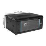Wall Mount Server Cabinet,Server Rack Enclosure,4U Server Organizer,Network Cabinet,Server Cabinet with Glass Locking Door,Standard Glass Door,for Offices,Schools,Factories,Public Places,Rectangle - Image 9
