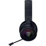 Razer Kraken V4 Wireless Gaming Headphones: 2.4GHz, Bluetooth, USB - Wide Band Microphone - 40mm Speakers - Quick Volume Adjustment - RGB Lighting in 9 Zones - For PC, Mac, PS5 - Image 9