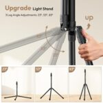 ULANZI T270 Light Stand, 8.8ft/270cm Adjustable Photography Light Tripod Stand for Photo Video Shooting, Aluminum Portable Studio Lighting Tripod for Softbox, Camera, Reflector, Strobe Light - Image 4