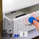 Smart Invisible Door Lock, Electronic RFID Cabinet Lock with 2 Cards, No-Drilling Installation, Auto-Locking for Drawer, Wardrobe, Furniture Security - Image 3