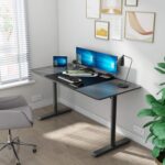 Eureka Ergonomic Computer Desk, 60 inch Home Office Computer Gaming Desk, Modern Simple Style Large Study Writing Desks PC Table with Free Mouse Pad Cable Management, Black - Image 3