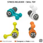 Rotobee | Fidget Spinner & Skill Toy | Stress, Anxiety Relief | For Kids, Adults | Sensory | ADHD & Autism | Boost Focus | Multi-Trick Spinner | Office & Desk Toy | Gift | Color - Frost - Image 3