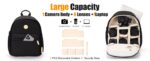 Cwatcun Camera Backpack Bag Small，DSLR Camera Bag Lightweight Photograhy Backpack Case for Cameras Accessories - Image 3