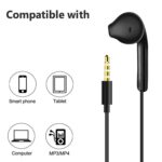 2 Pack Wired In-Ear Earphones Wired Earbuds Noise Cancelling Headphones and Earphones Ergonomic Stereo with Microphone, 3.5 mm Jack for Samsung Huawei Android MP3 etc - Image 4