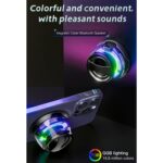 Magnetic Bluetooth Speaker,Multifunctional Portable G200 Speaker with Multi RGB Color Light Show-3D Surround Sound Effect,Phone Stand for iPhone, Android, TWS Pairing (Black) - Image 6