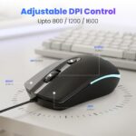 LAPCARE Rapido II Wired Gaming Keyboard & Mouse Combo with Rainbow LED Backlit, 104 Laser Printed Keys, 1600 DPI Gaming Mouse, USB Plug & Play, Windows Compatible - Image 6