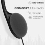 Audio-Technica USB Headset with 30mm Drivers, Condenser Mic, USB-A/Type-C Connectivity – 20–20,000 Hz Headphone Response, 16-Bit/48 kHz, Compatible with Windows & macOS - Image 4