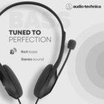 Audio-Technica USB Headset with 30mm Drivers, Condenser Mic, USB-A/Type-C Connectivity – 20–20,000 Hz Headphone Response, 16-Bit/48 kHz, Compatible with Windows & macOS - Image 7