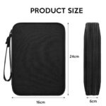 SaleOn 9x6 Inch 2 Layer Travel Organizer Pouch for Gadgets Cables Chargers Power Bank Cable Organiser Tech Bag Laptop Accessories Travel Pouch for Men (Black) - Image 7