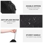 SaleOn 9x6 Inch 2 Layer Travel Organizer Pouch for Gadgets Cables Chargers Power Bank Cable Organiser Tech Bag Laptop Accessories Travel Pouch for Men (Black) - Image 9