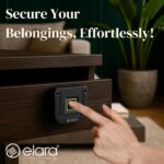 Elara Smart Drawer Lock, Fingerprint Scanner with 20 User Storage, Auto-Lock System, Type-C Port, Smart Lock for Cabinets and Drawers Black - Image 3