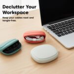 Sounce 3 PCS Silicone Headphone Organizer Case – Mini Cable Storage Pouch Portable Earphone Carrying Case for USB Cables, Keys, Coins & Travel Accessories Soft Reusable Silicone - Image 3