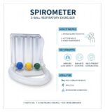 3 Ball Spirometer Lung Exerciser Respiratory Breathing Exercise Device for Lung Capacity & Recovery Washable, Hygienic, Detachable Respirometer for Deep Breathing Training – Pack of 1 - Image 3
