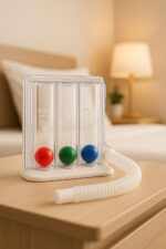 3 Ball Spirometer Lung Exerciser Respiratory Breathing Exercise Device for Lung Capacity & Recovery Washable, Hygienic, Detachable Respirometer for Deep Breathing Training – Pack of 1 - Image 4