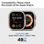 Spigen EZ Fit Tempered Glass Screen Protector Guard For Apple Watch Ultra 3/2 / 1 (49mm) [2 Pack] - Image 3